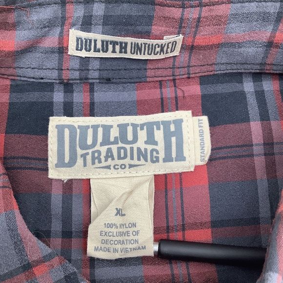 Duluth Trading Untucked Mens Standard Fit Long Sleeve Button Up Shirt Size XL - Picture 4 of 6